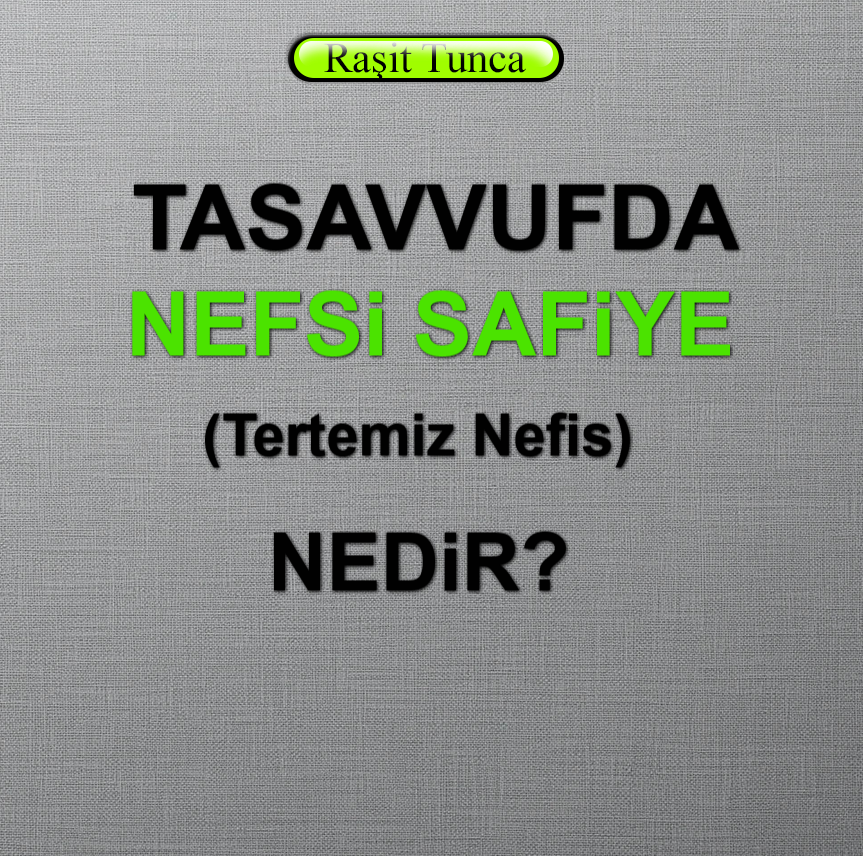 Nefs-i Safiyye (Tertemiz Nefis) Nedir